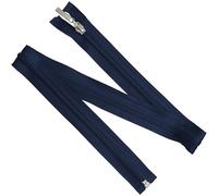 AERZETIX - Lot de 6 Fermetures éclair à glissière spirale N°5 70 cm séparables avec tirette décorative pour couture DIY vêtements sacs décoration | en métal nylon polyester | couleur bleu foncé