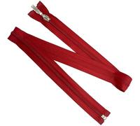 AERZETIX - Lot de 6 Fermetures éclair à glissière spirale N°5 75 cm séparables avec tirette décorative pour couture vêtements sacs housses | en métal nylon polyester | couleur rouge