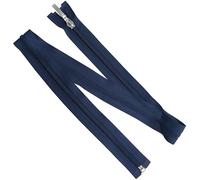 AERZETIX - Lot de 6 Fermetures éclair à glissière spirale N°5 80 cm séparables avec tirette décorative pour couture DIY vêtements sacs housses | en métal nylon polyester | couleur bleu foncé