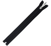 AERZETIX - Lot de 8 Fermetures éclair à glissière spirale N°5 25 cm séparables avec tirette décorative pour couture vêtements sacs housses | en métal nylon polyester | couleur noir