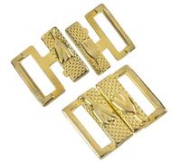 AERZETIX - Lot de 8 Fermoirs clip d'attache pour haut de maillots de bain motif ''tulipe | passage de sangle 13 mm | en métal de couleur doré
