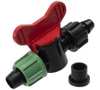 AERZETIX - Lot de 8 Vannes de Dérivation avec Joint pour Tuyau d'Irrigation Goutte à Goutte 16 mm | Pression Supportée 4 Bars | Robinet d'Arrêt Système d'Arrosage en Plastique Équipement Jardinage