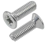AERZETIX - NV17886 - Lot de 25 Vis à métaux à tête fraisée M3x10 mm à empreinte PZ1 filetage métrique - en acier - couleur argent