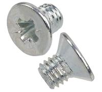 AERZETIX - NV18105 - Lot de 25 Vis à métaux à tête fraisée M3x4 mm à empreinte PZ1 filetage métrique - en acier - couleur argent