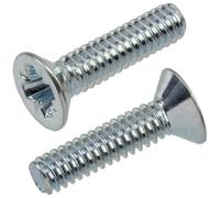 AERZETIX - NV18151 - Lot de 25 Vis à métaux à tête fraisée M2x8 mm à empreinte PZ1 filetage métrique - en acier - couleur argent