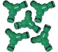 AERZETIX - Raccord Triple d'Accouplement 1/2" - Lot de 5 - Jonction Connexion Rapide pour Tuyau d'Arrosage - Coupleur Mâle/Mâle/Mâle - en Plastique - C54459