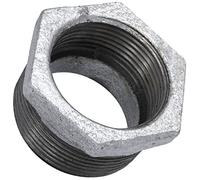 AERZETIX - Réduction Mâle/Femelle 1 1/2'' x 1 1/4'' Zinguée - en Fonte - Raccord de Tuyau Fileté à Butée Intérieure à Visser - Mamelon Réduit Plomberie-Chauffage Travaux Installation d'Eau - C64936