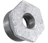 AERZETIX - Réduction Mâle/Femelle 1 1/2''x1/2'' Zinguée - en Fonte - Raccord de Tuyau Fileté à Butée Intérieure à Visser - Mamelon Réduit Plomberie-Chauffage Travaux Installation d'Eau - C64941