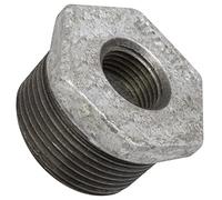 AERZETIX - Réduction Mâle/Femelle 1/2'' x 1 1/4'' Zinguée - en Fonte - Raccord de Tuyau Fileté à Butée Intérieure à Visser - Mamelon Réduit Plomberie-Chauffage Travaux Installation d'Eau - C64939