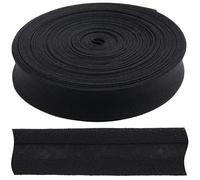 AERZETIX - Ruban biais replié bande décorative 9 mètres x 15 mm - en coton - couleur noir - loisir créatif décoration accessoire couture customisation confection