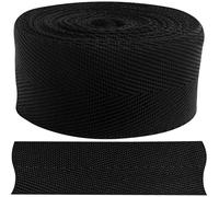 AERZETIX - Ruban galon 4 mètres x 50 mm - en polypropylène - couleur noir - pour divers projets de couture décoratif loisir créatif tissu