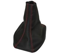 AERZETIX - Soufflet de levier de vitesse en simili cuir avec couture/surpiqûres couleurs variables (noir avec surpiqûres rouges)