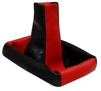 AERZETIX: Soufflet de Levier de Vitesse en Simili Cuir Rouge et Noir
