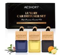 AESHORY Hôtel Bouteille de Parfum de Voiture 3 x 8ML | Diffuseur de Parfum Suspendu pour Voiture | Désodorisants pour Voiture | Parfum Voiture Inspirée par Hôtels Ritz Carlton, Baccarat, Westin
