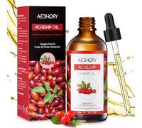 AESHORY Huile de Rose Musquée Bio 100ml, Huile de Rose Musquée Pressée à Froid 100% Pure & Naturelle, avec Acides Gras Insaturés de Vitamine C, pour Anti-âge Revitaliser, Réparer la Peau, les Cheveux