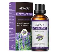 AESHORY Huile Essentielle de Sauge Sclarée 50ML, Huile de Sauge Sclarée pour Diffuseur, Huiles Parfumées Aromathérapie de Qualité pour Massage, Bain, Soins, Détendre, Apaiser