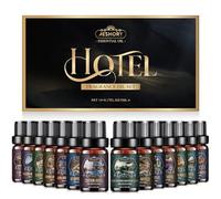 AESHORY Set Huiles Parfumées Hôtel 14x5ML, Huiles Parfums de Luxe Aromathérapie d'hôtels les Plus Populaires, Huiles Essentielles Aromathérapie pour Diffuseurs, Humidificateur, Bougies & Parfums DIY