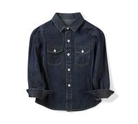 Aeslech Chemise en jean léger à manches longues pour garçon