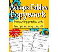 Aesop's Fables Copywork: 150 Aesop morals to copy on handwriting lines for penmanship and writing skills