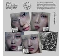 Aespa - Armageddon - My Power Version - Random Cover - Incl. Photobook, Tattoo Sticker, Folded Poster, Postcard + Photocard [Compact Discs] Postcard, Photo Book, Photos, Poster, Stickers
