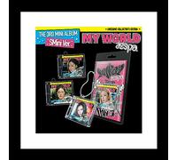 aespa MY WORLD 3rd Mini Album SMini Version Cover+NFC card+Keyring ball chain+Photocard+Tracking Sealed (SET(KARINA+WINTER+GISELLE+NINGNING))