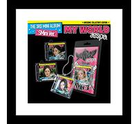 aespa MY WORLD 3rd Mini Album SMini Version Winter Cover+1p NFC Card+1ea Keyring Ball Chain+1p PhotoCard+Tracking Sealed