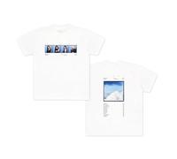 aespa SYNK Parallel Line World Tour Merch Collection Dateback White T-Shirt, Blanc, XL-XXL Mixte