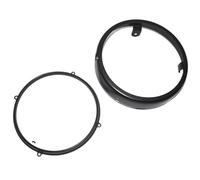 AEspares Anneau intérieur et extérieur de grille de phare noir compatible avec Royal Enfield Reborn Classic 350 cc