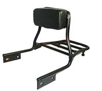 AEspares Compatible avec dossier passager arrière Royal Enfield Classic avec porte-bagages Noir