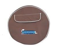 AEspares Compatible avec Vespa Housse de roue de rechange Stepney marron de 25,4 cm avec poche fabriquée à la main