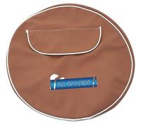 AEspares Housse de roue de rechange Stepney de 25,4 cm compatible avec Vespa Tan Color avec poche fabriquée à la main