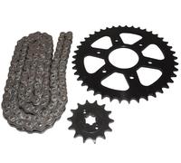 AEspares Kit chaîne et pignon compatible avec KTM Duke 200 à partir de 2014