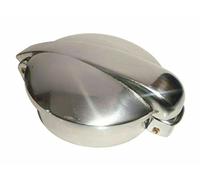 AEspares Monza Bouchon à rabat en alliage poli pour réservoir à essence Café Racer BSA AJS 6,3 cm