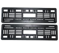 AEspares Support de plaque d'immatriculation avant et arrière noir compatible avec voitures universelles