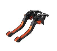 AESRTMJ Levier De Frein Et D'embrayage Réglable En Aluminium 3D Pour Motos Pour FORZA350 Pour FORZA NSS 750 350 300 2020-2025(Noir orange)