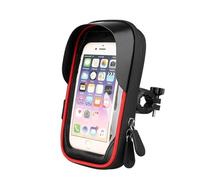 AESRTMJ Support De Smartphone Navigation Universel Facile Étanche Rotation À 360° Cadre Avant Vélo Et Moto Téléphone(Rouge,Handblebar)