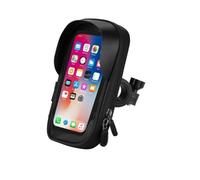 AESRTMJ Waterproof 360° Rotation Bicycle Motorcycle Front Frame Phone Holder Easy Universal Navigation Bracket(Noir)