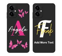 AESTHESTIFY Coque avec nom personnalisé compatible avec Cricket Icon 2026 / AT&T Propel 3 5G - Housse de téléphone personnalisée avec monogramme avec initiale/lettre - Coque de protection fine en