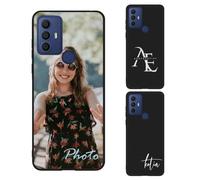 AESTHESTIFY Coque personnalisée pour TCL 30 SE Photo personnalisée - En silicone TPU liquide, coque de protection fine, souple et résistante aux chocs, logo d'image personnalisé, texte, coque de