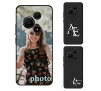 AESTHESTIFY Coque personnalisée pour TCL 60 NXTPAPER Photo personnalisée - En silicone TPU liquide, coque de protection fine, souple et résistante aux chocs, logo d'image personnalisé, texte de coque