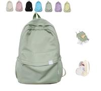 Aesthetic Backpack for Girls, Kawaii School Bag,Korean Backpack,Backpack for School,Rucksack Aesthetic,Girls Backpack,Black Backpack for Girls Secondary School (Green)