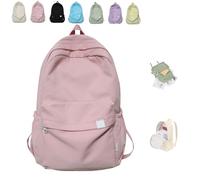 Aesthetic Backpack for Girls, Kawaii School Bag,Korean Backpack,Backpack for School,Rucksack Aesthetic,Girls Backpack,Black Backpack for Girls Secondary School (Pink)
