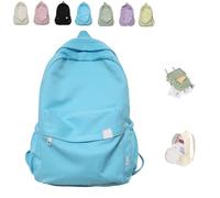 Aesthetic Backpack for Girls, Kawaii School Bag,Korean Backpack,Backpack for School,Rucksack Aesthetic,Girls Backpack,Black Backpack for Girls Secondary School (Blue)