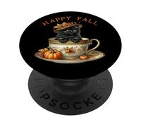 Aesthetic Cat Stuff for Happy Fall and Pumpkin Spice Season PopSockets PopGrip Adhésif