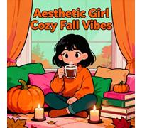 Aesthetic Girl Cozy Fall Vibes Coloring Book: Screen Free Quiet Time For Boys And Girls Travel Activity Cute Big Coloring Pages Encourage Relaxation ... Quiet Time For Boys And Girls Travel Activ