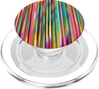 Aesthetic Hippie Decor for Women Cute Summer Rainbow Stripes PopSockets PopGrip pour MagSafe