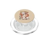 Aesthetic Japanese Kabuki Kitsune Mask Demon Samurai Girl PopSockets PopGrip pour MagSafe