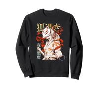 Aesthetic Japanese Kabuki Kitsune Mask Demon Samurai Girl Sweatshirt