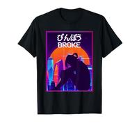 Aesthetic Sad Anime Girl Vaporwave Japanese Broke Girl T-Shirt