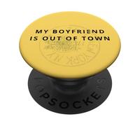 Aesthetic Urban Design, My Boyfriend is Out of Town PopSockets PopGrip Adhésif